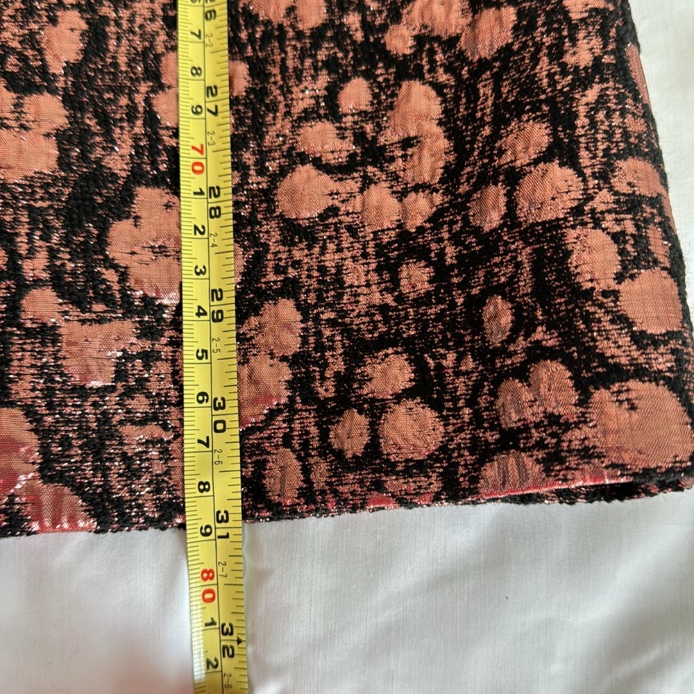 Alice + Olivia Metallic Jacquard Bateau Black Copper Rose Gold Mini Dres… - Picture 11 of 13